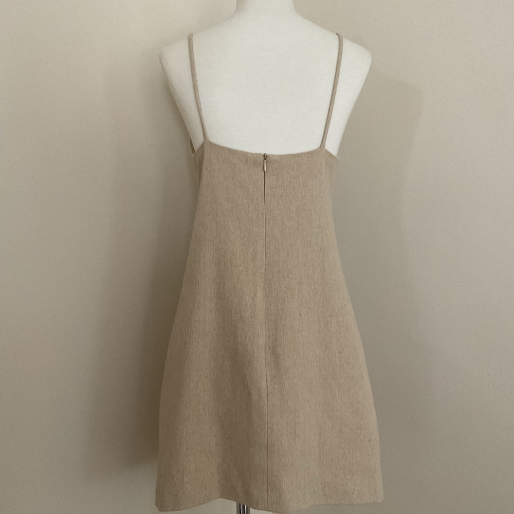 Zara Jewel Trim Linen Mini Dress - Picture 6 of 10